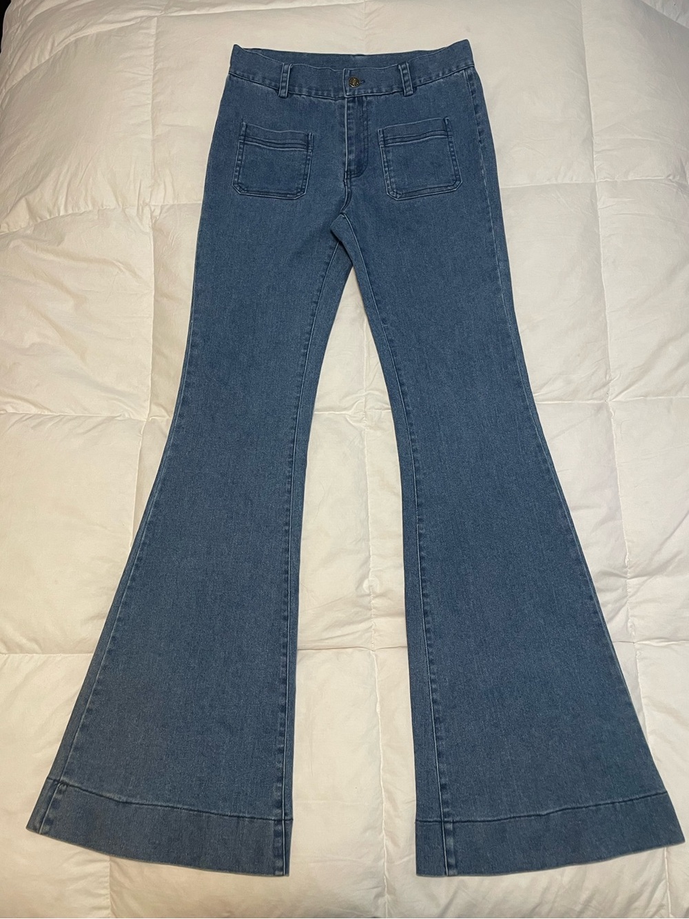 NEWBURY KUSTOM MID RISE FLARE JEANS Sz 4 to 6 Long